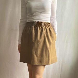 J. Crew Tan Paper Bag Skirt